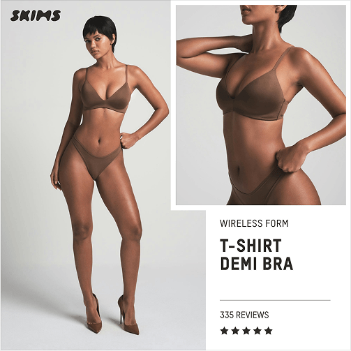 DPA ad created by goodAds.ai for Skims in 1:1 dimension