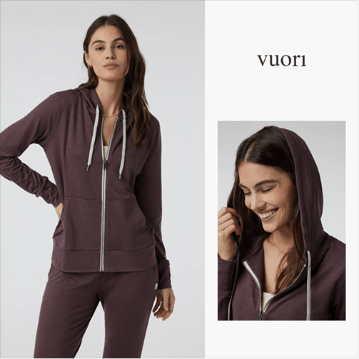 DPA ad created by goodAds.ai for Vuori in 1:1 dimension