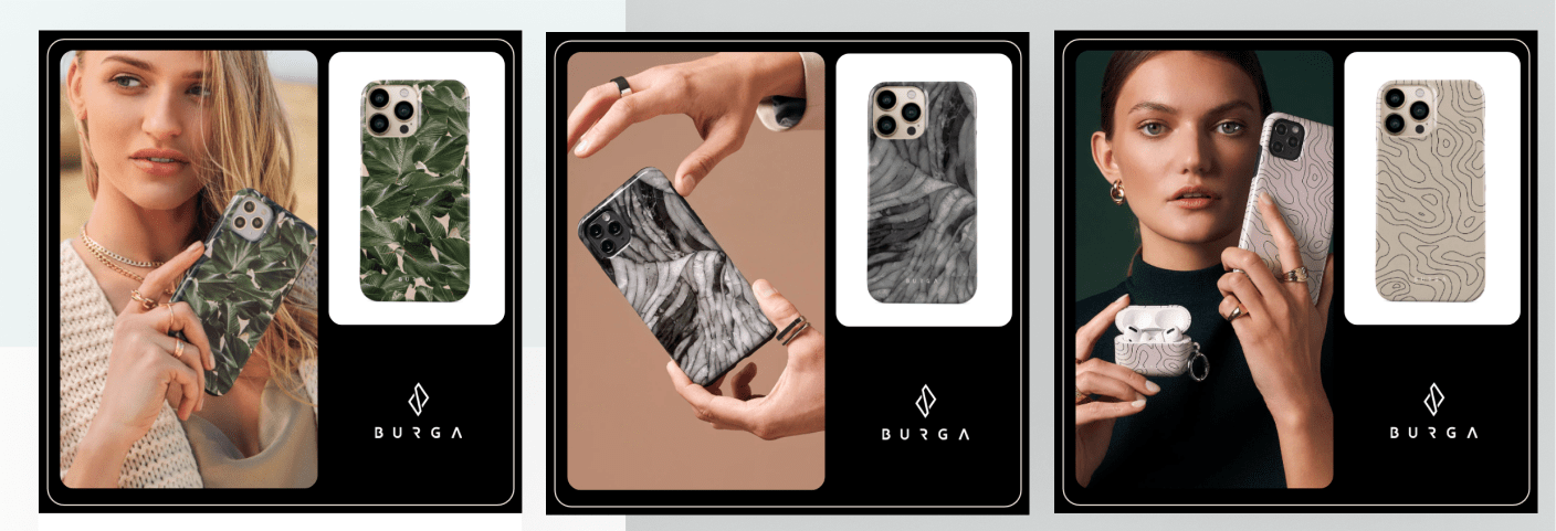 Branded Catalog made by Burga, a d2c brand seling phone accessories