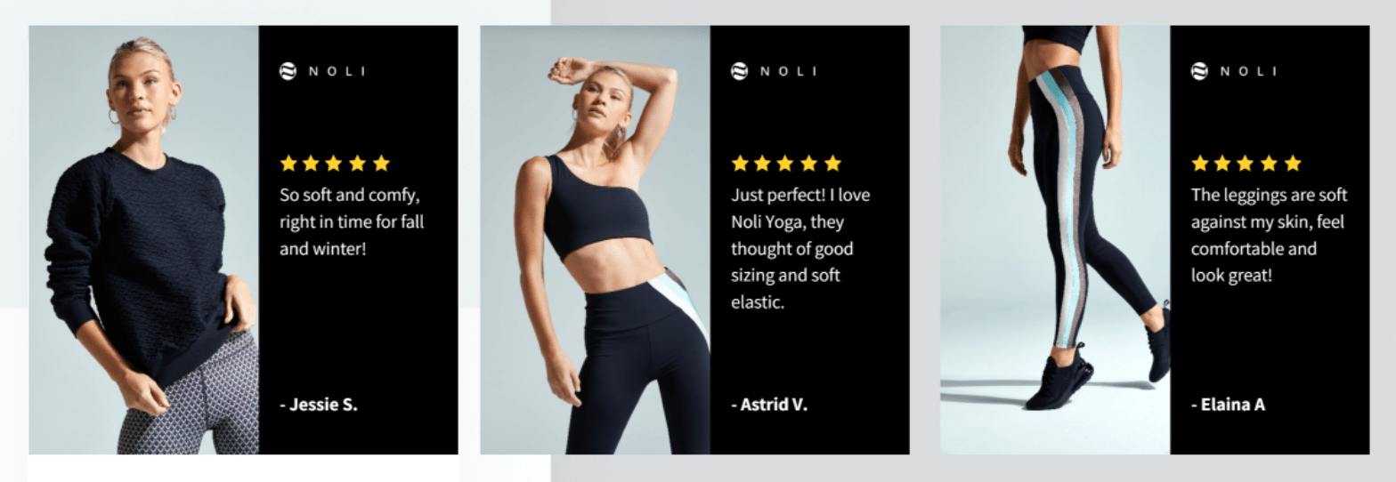 Adv+ Catalog Ad made by athleisure brand Noli using Socioh