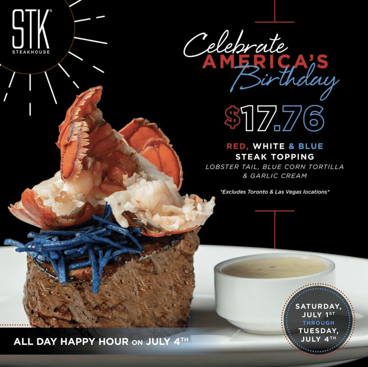 4th of July STK Steakhouse Promotional Ad