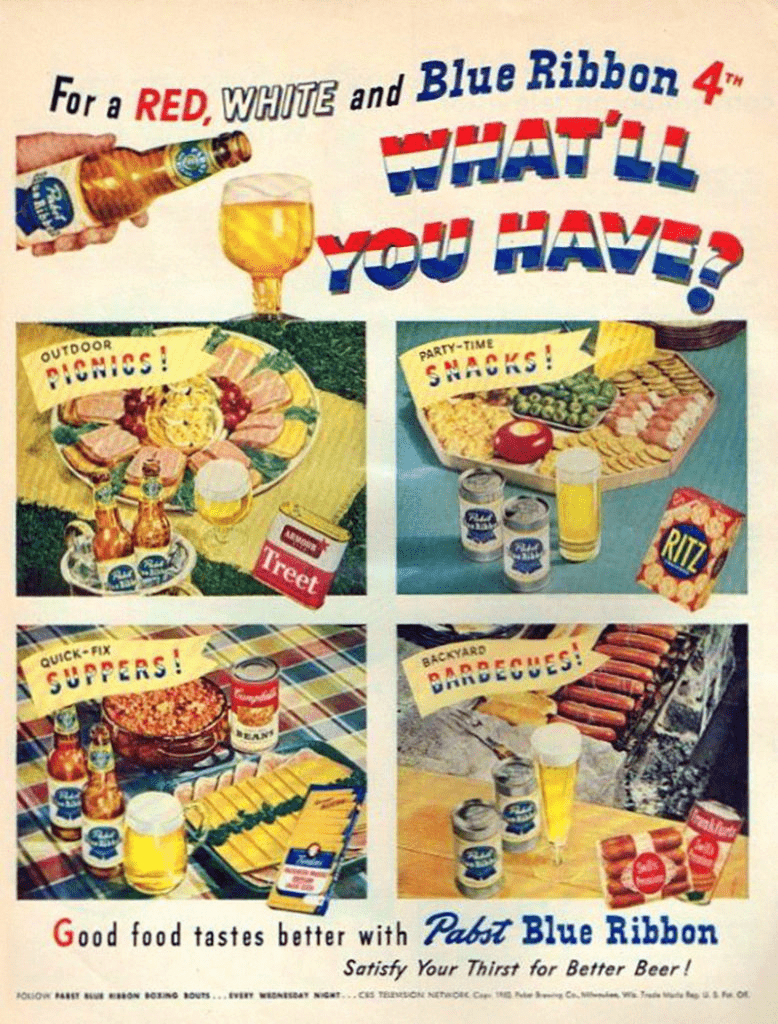 4th of July Pabst Blue Ribbon Ad