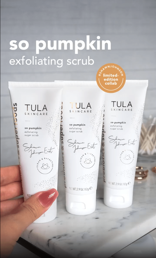 A dynamic ad by skincare brand TULA highlighting a limited edition collab along with early access messaging for BFCM.