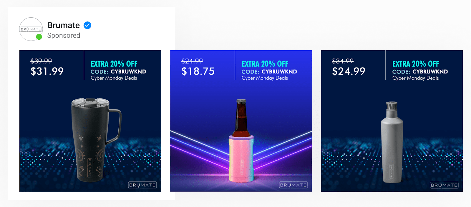 A catalog template with rotating backgrounds and offer text to highlight the brand’s BFCM promotions