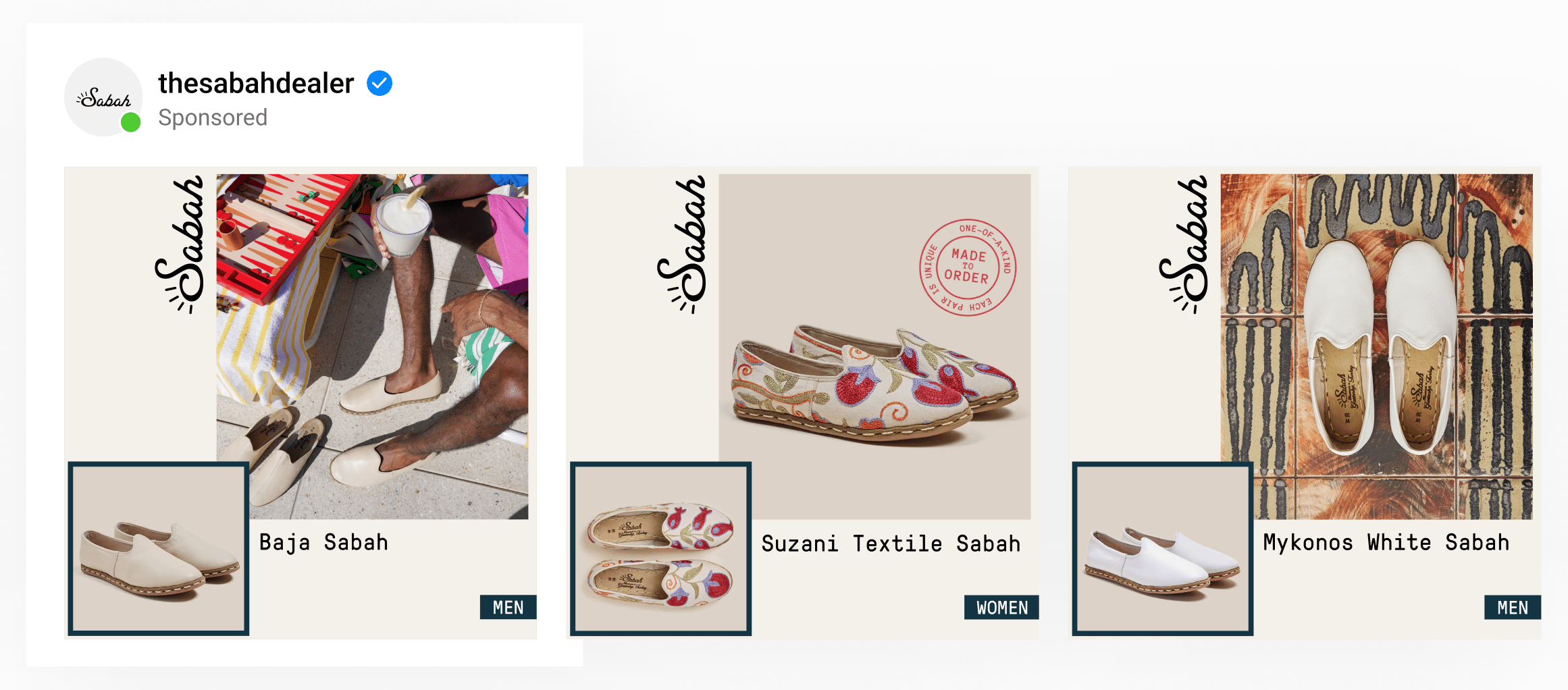 A 2-image catalog ad template by a shoe brand showcasing different angles of the shoe. Includes the logo and product title.
