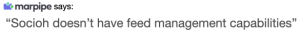 Socioh vs Marpipe false claims feed management